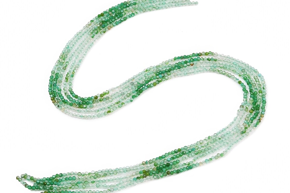 Margele onix verde sfere fatetate 2mm (sirag)