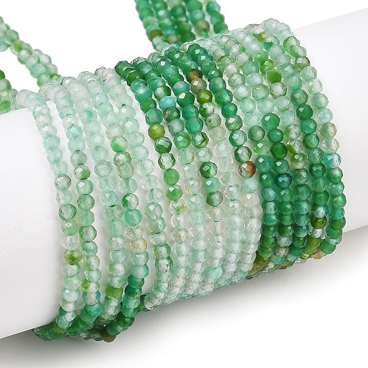 Margele onix verde sfere fatetate 2mm (sirag)