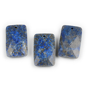 Pandantiv lapis lazuli dreptunghi fatetat 30x18mm