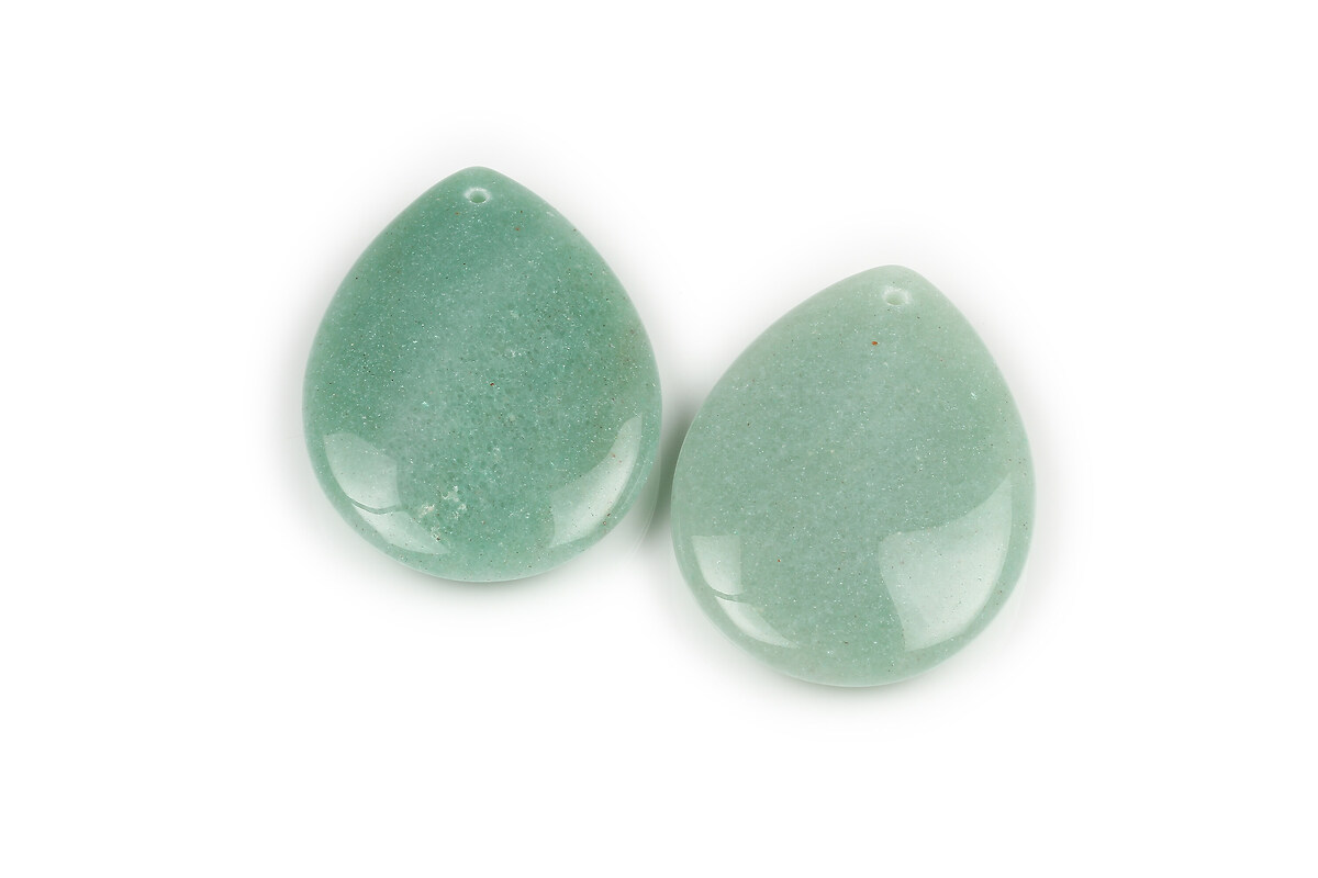 Pandantiv lacrima aventurin verde 30x30mm