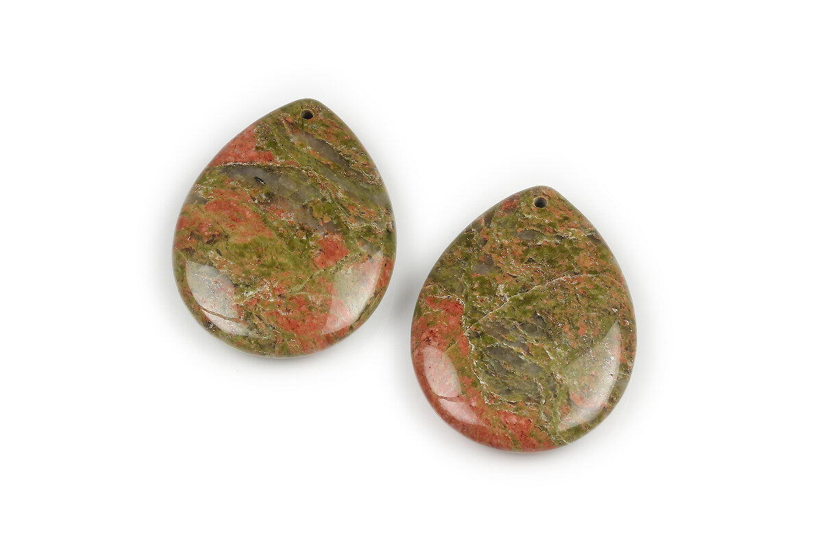 Pandantiv lacrima unakite 30x30mm
