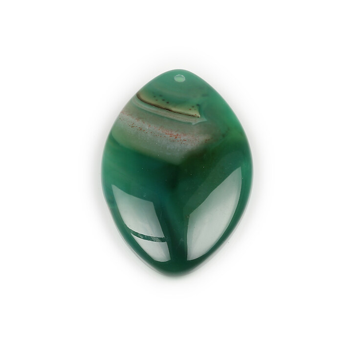 Pandantiv agata striped verde 50x32mm