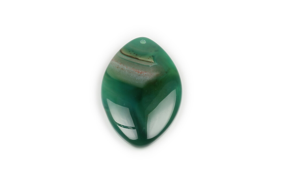 Pandantiv agata striped verde 50x32mm