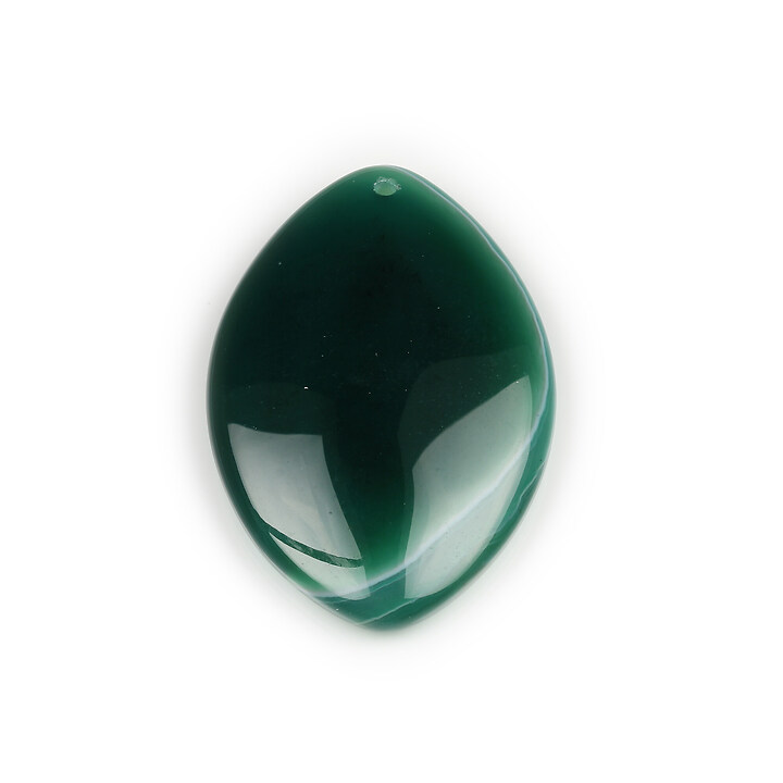 Pandantiv agata striped verde 50x32mm