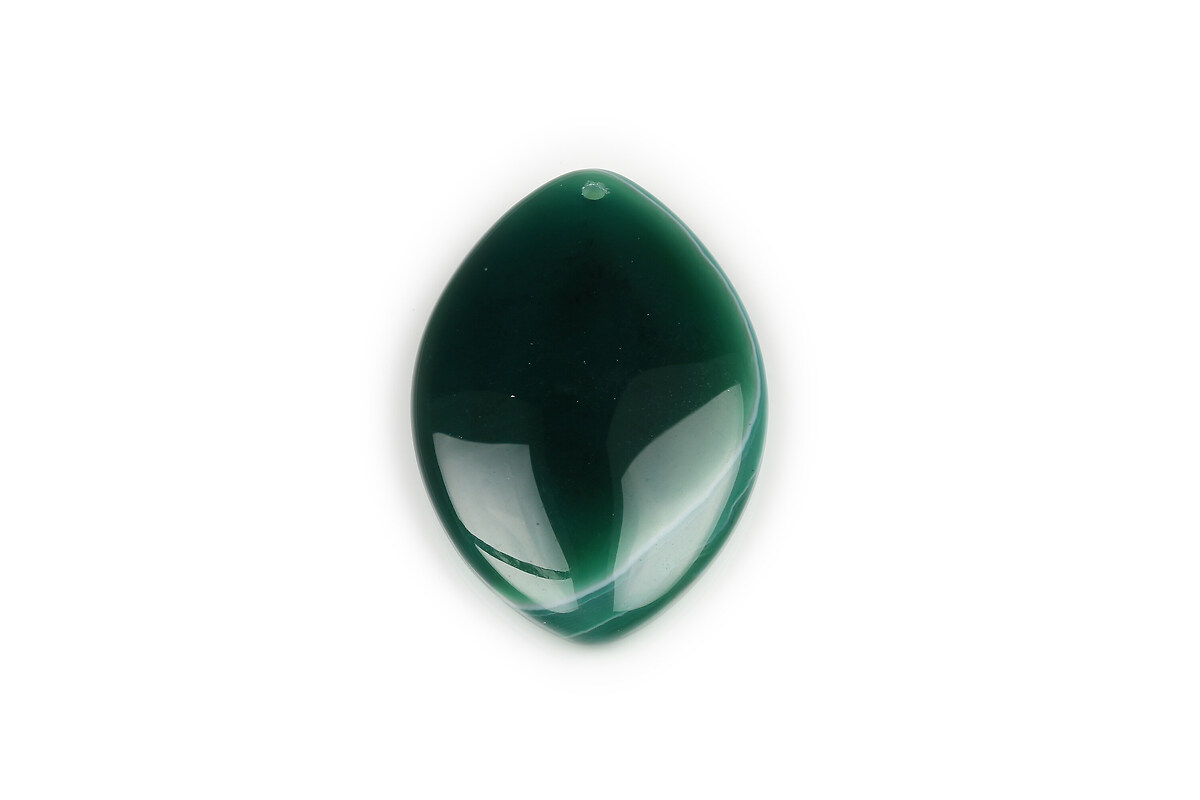 Pandantiv agata striped verde 50x32mm