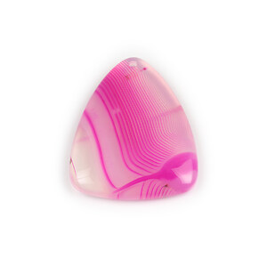 Pandantiv agata striped fucsia 45x35mm