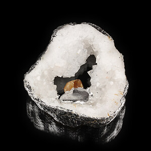 Pandantiv Druzy Agata cu citrine in montura argintie 58x48mm