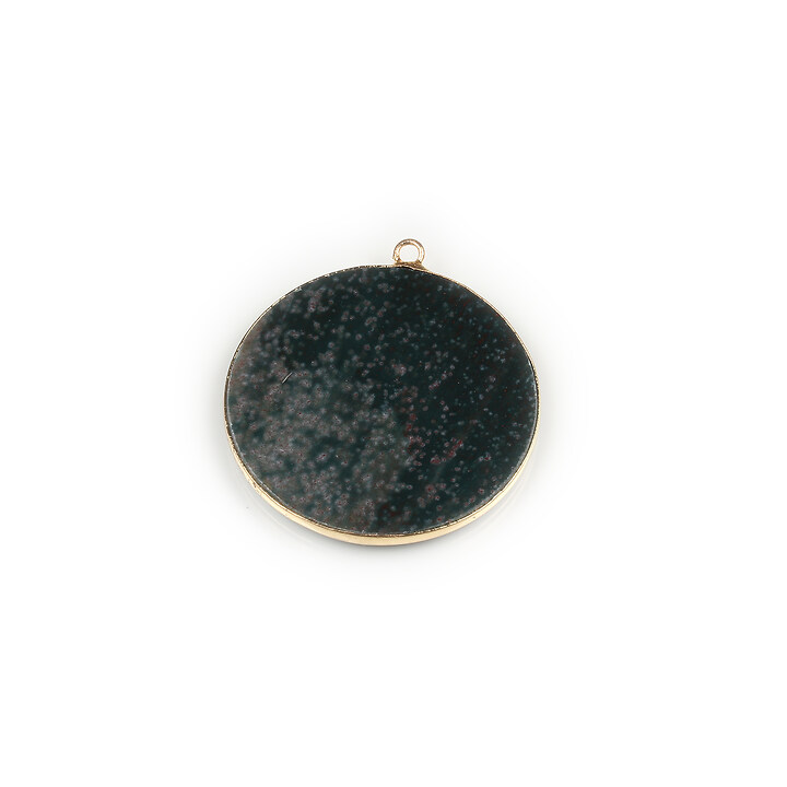 Pandantiv Moss Agata in montura aurie 33x30mm