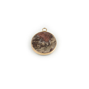 Pandantiv rodonit in montura aurie 26x21mm