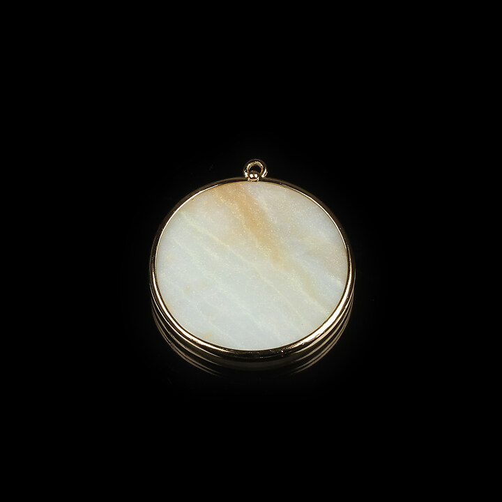 Pandantiv amazonit in montura aurie 33x30mm