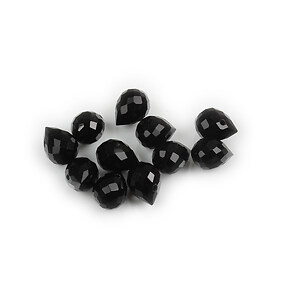 Brioleta de cristal electroplacat lacrima 9,5x8mm - negru