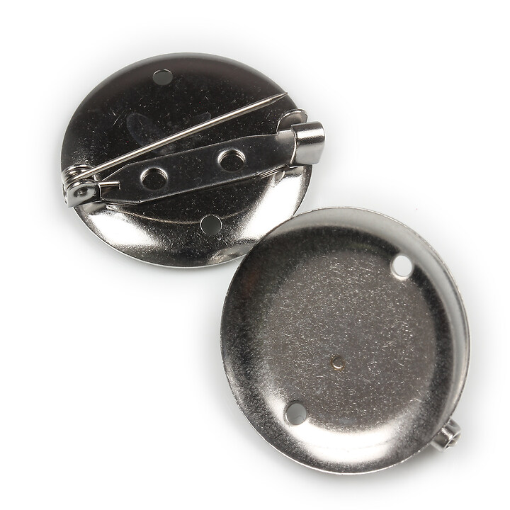 Baza brosa otel inoxidabil 304 cu platou pentru cabochon 25mm