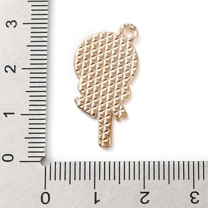 Charm auriu cu email, model Craciun, acadea 27,5x13,5mm