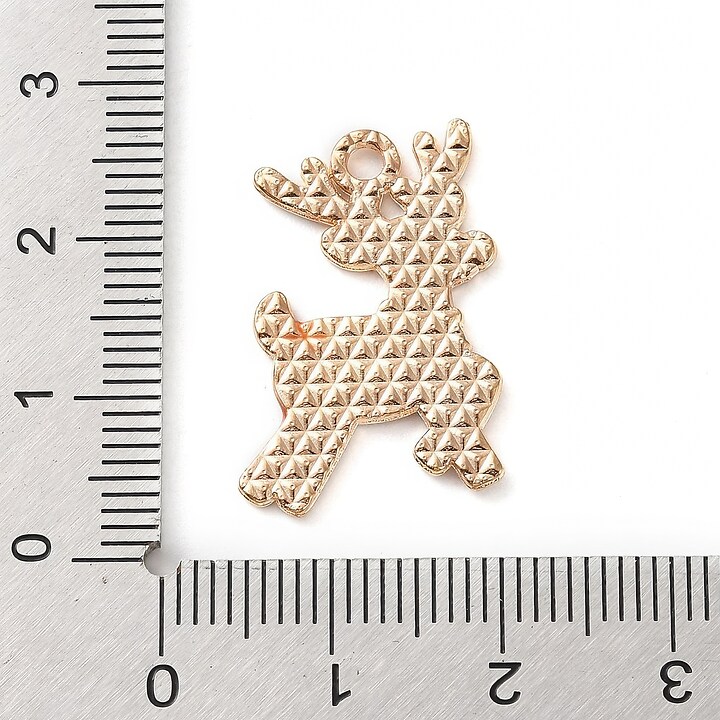Charm auriu cu email, model Craciun, ren 23,5x16mm
