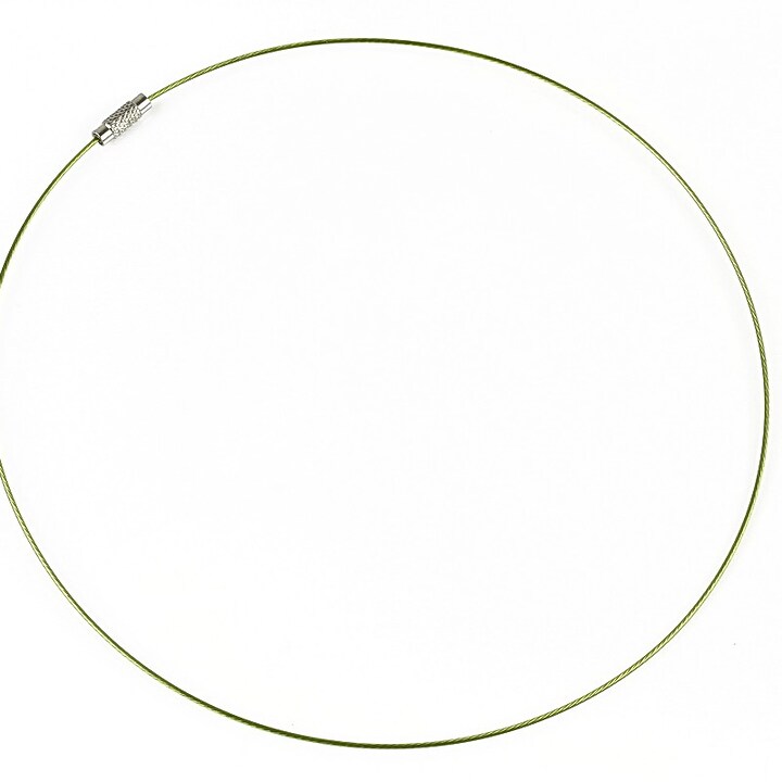 Baza siliconata colier, diametru 14,5cm - verde olive