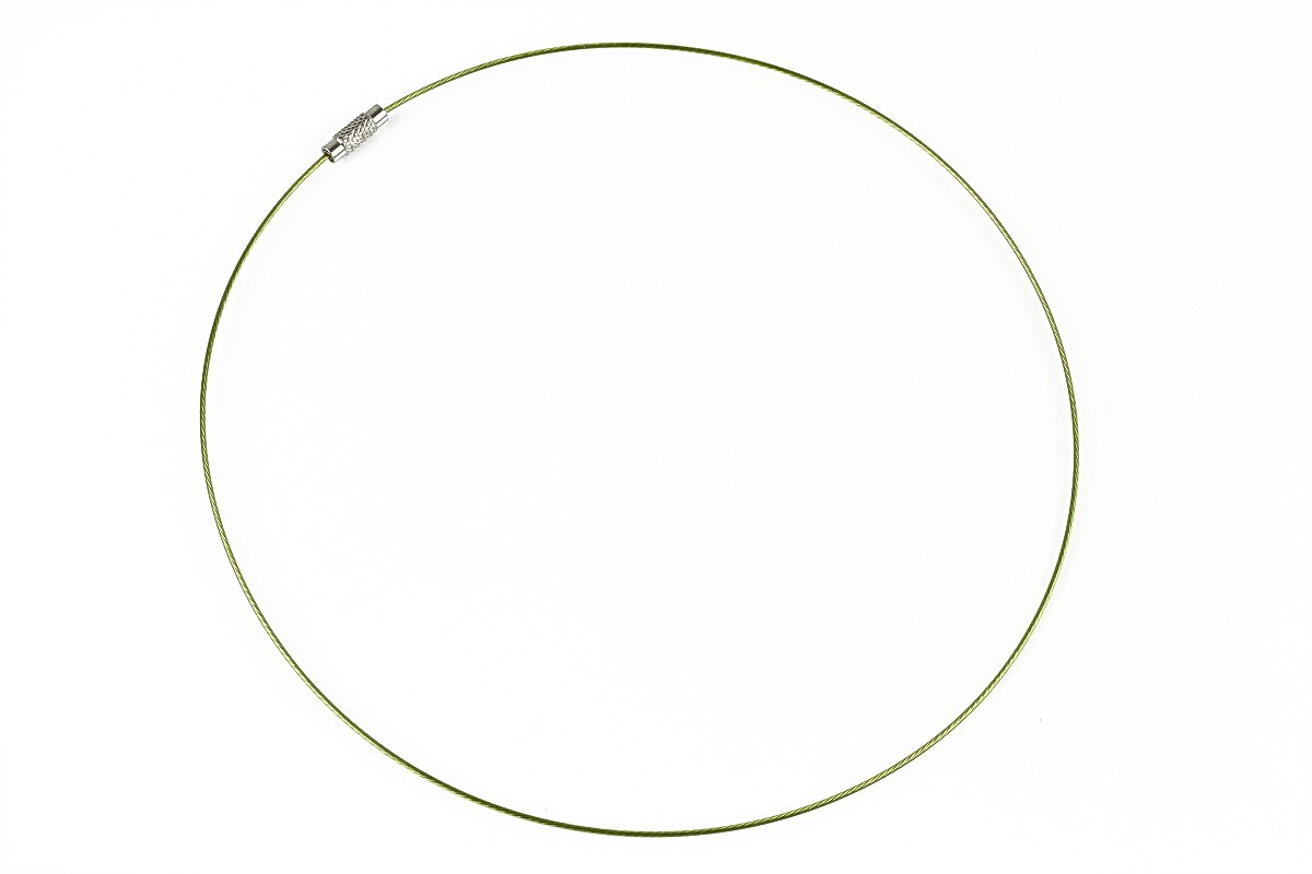 Baza siliconata colier, diametru 14,5cm - verde olive