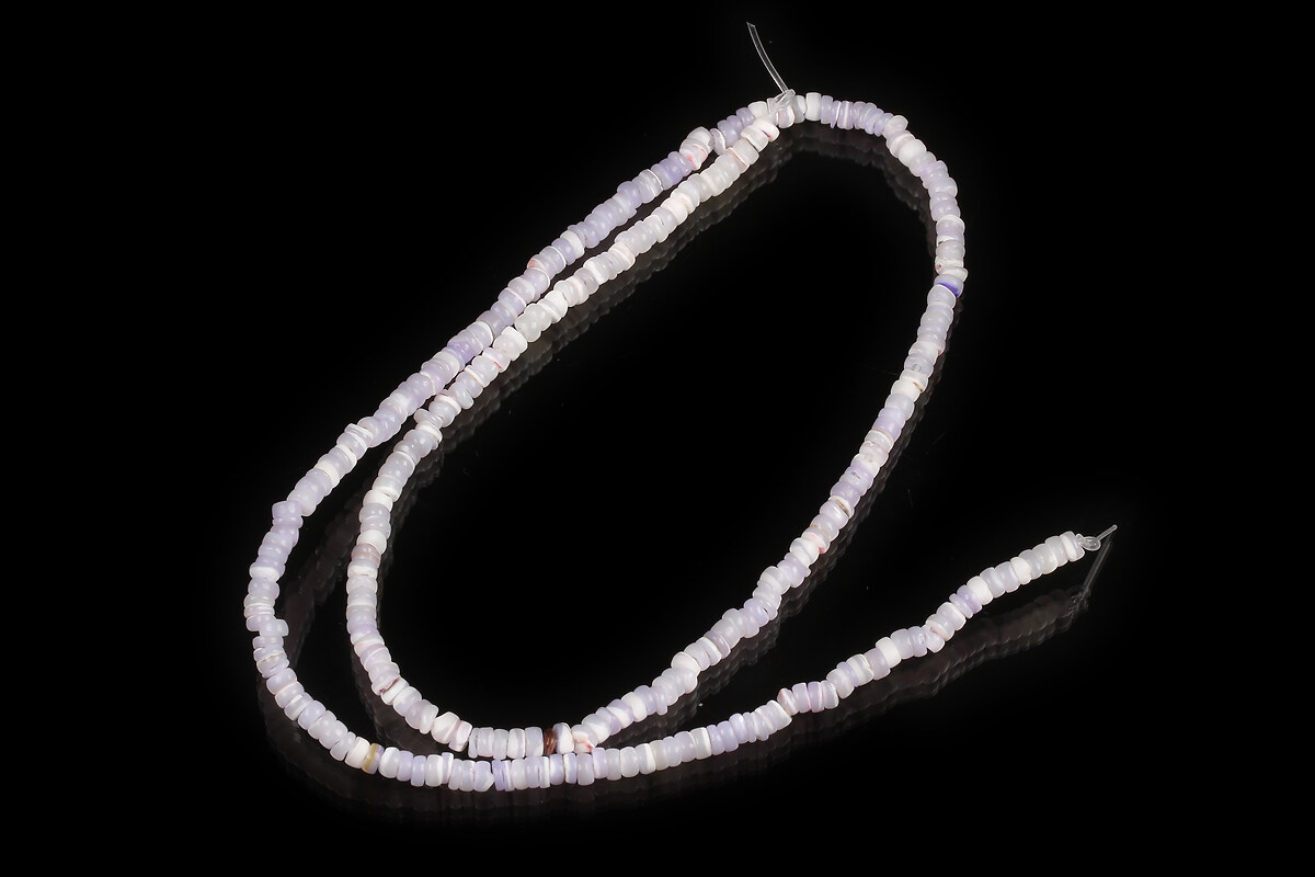 Margele sidef Trochus Shell rondele 2,5-3,5x0,5-3mm (sirag) - liliac