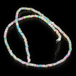 Margele sidef Trochus Shell rondele 2,5-3,5x0,5-3mm (sirag) - pastel multicolor