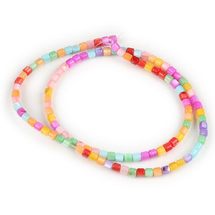 Margele sidef Freshwater Shell butoias 2-4x3-4mm (sirag) - multicolor