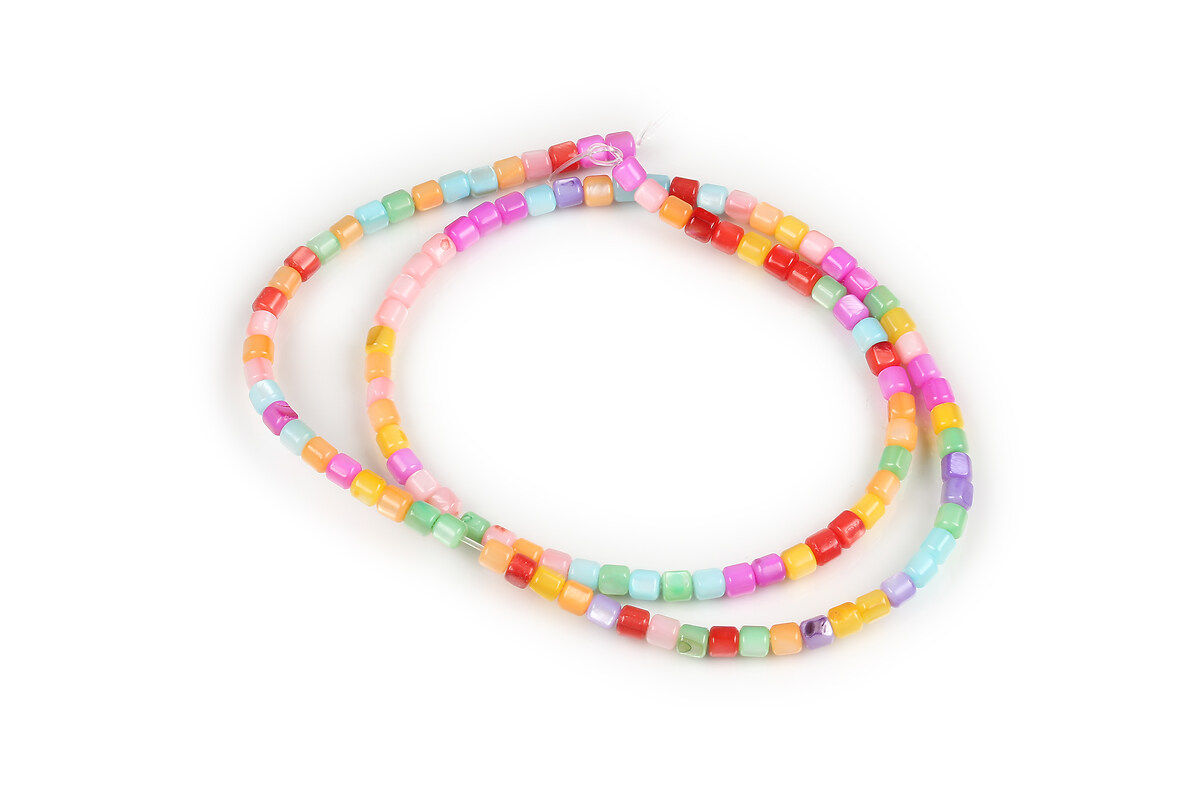 Margele sidef Freshwater Shell butoias 2-4x3-4mm (sirag) - multicolor