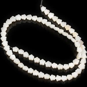 Margele sidef natural Freshwater Shell stea 6x6mm (sirag)