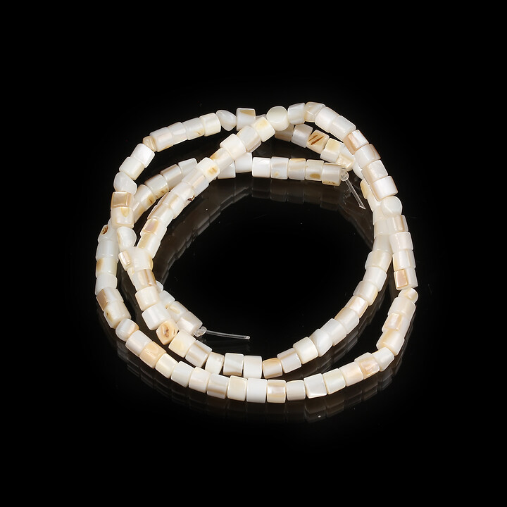 Margele sidef natural Freshwater Shell rondele 1-3x3-4mm (sirag)