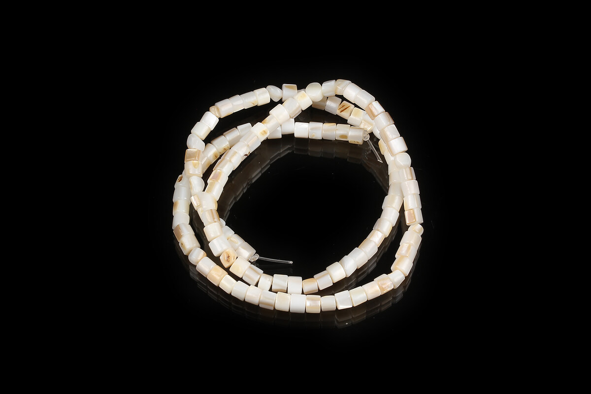 Margele sidef natural Freshwater Shell rondele 1-3x3-4mm (sirag)