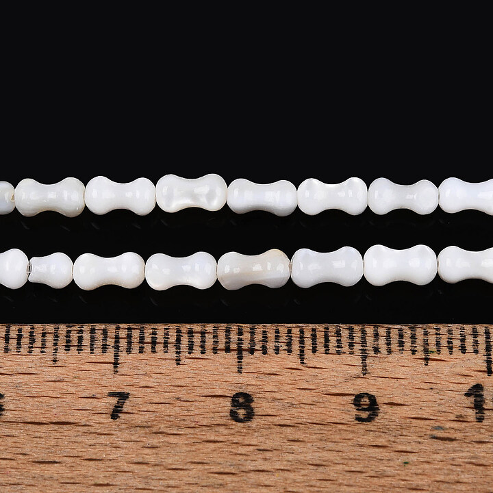 Margele sidef natural Freshwater Shell forma bambus 5,5-6x2,5-3,5mm (sirag)