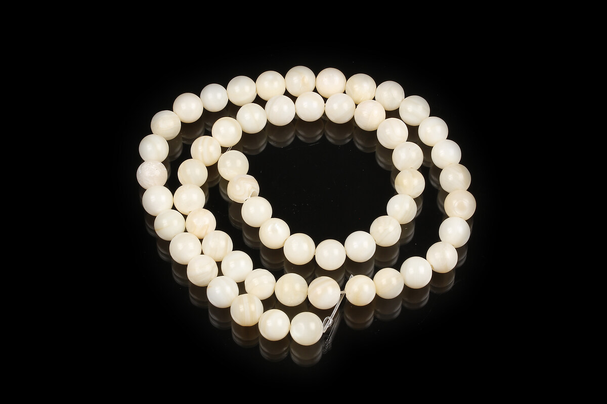 Margele sidef natural Freshwater Shell sfere 7-7,5mm (sirag)