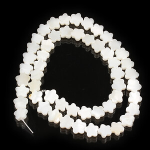 Margele sidef natural Freshwater Shell floare 8x8mm (sirag)