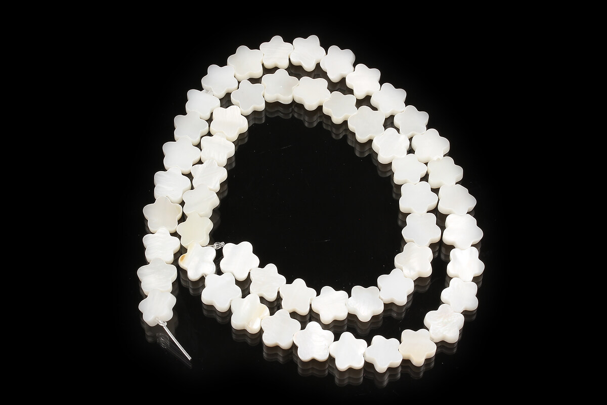 Margele sidef natural Freshwater Shell floare 8x8mm (sirag)