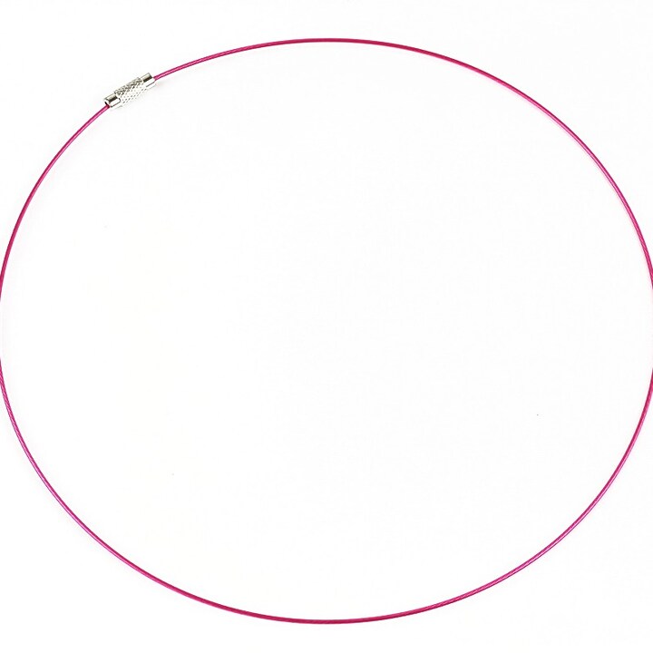 Baza siliconata colier, diametru 14,5cm - fucsia