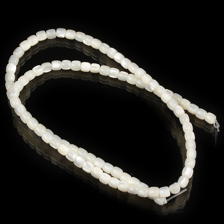 Margele sidef natural Trochus Shell coloana 3,5-5x3,5-4mm (sirag)