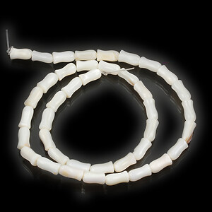 Margele sidef natural Freshwater Shell lalea 9-10x4,5-5,5mm (sirag)