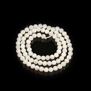 Margele sidef natural sfere fatetate 4-5mm (sirag)
