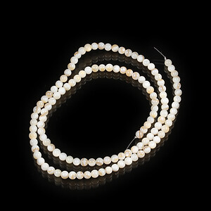 Margele sidef natural Freshwater Shell sfere 3mm (sirag)