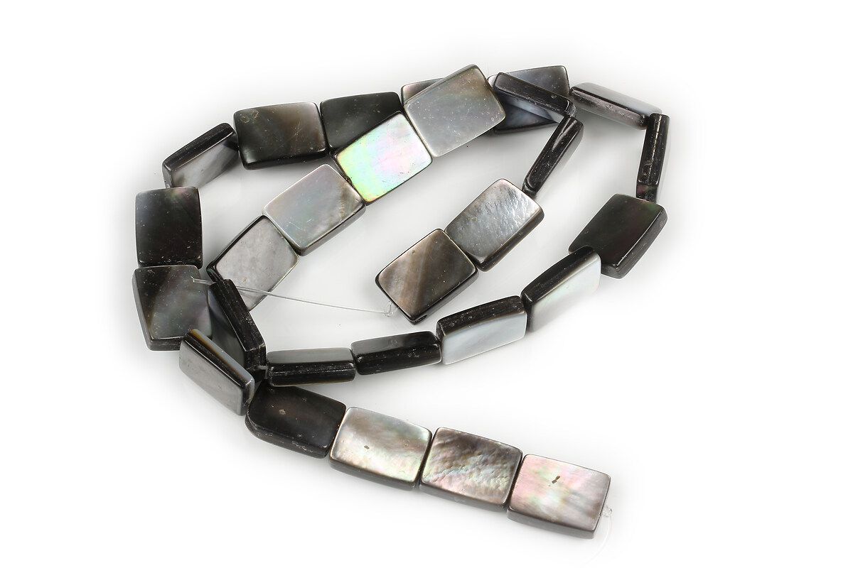 Margele sidef Black Lip Shell pernute 14x10mm (sirag)