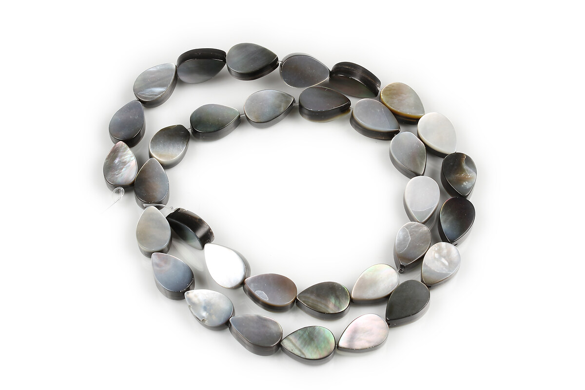 Margele sidef Black Lip Shell lacrima 12-13,5x8mm (sirag)