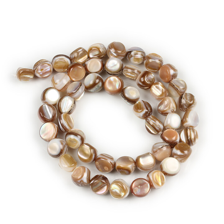 Margele sidef Freshwater Shell nuggets 6,5-8x4-8mm (sirag)