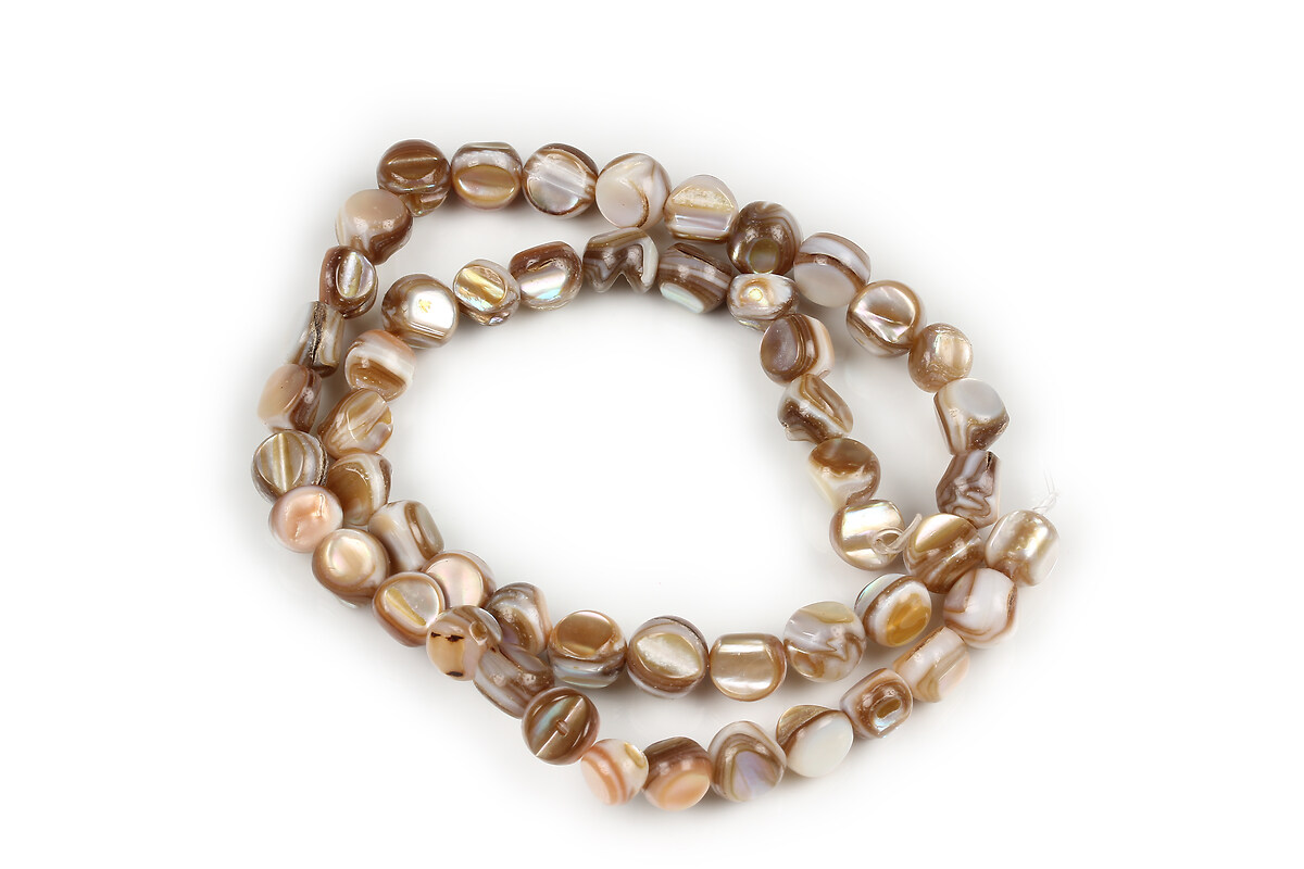 Margele sidef Freshwater Shell nuggets 4,5-13,5x6,5-8,5mm (sirag)