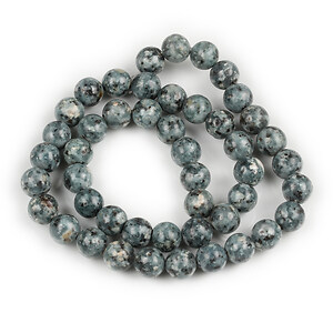 Margele Sesame Jasper gri-turcoaz sfere 8mm (sirag)