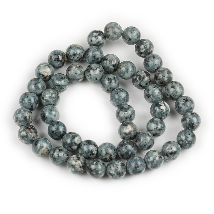 Margele Sesame Jasper gri-turcoaz sfere 8mm (sirag)