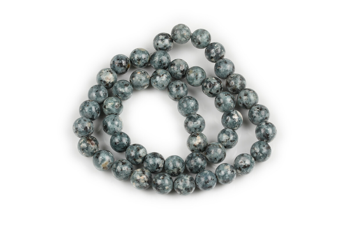Margele Sesame Jasper gri-turcoaz sfere 8mm (sirag)