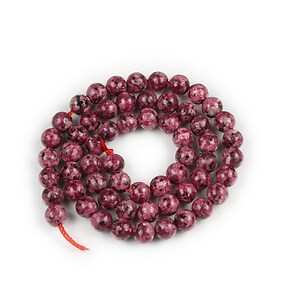 Margele Sesame Jasper visiniu sfere 6mm (sirag)