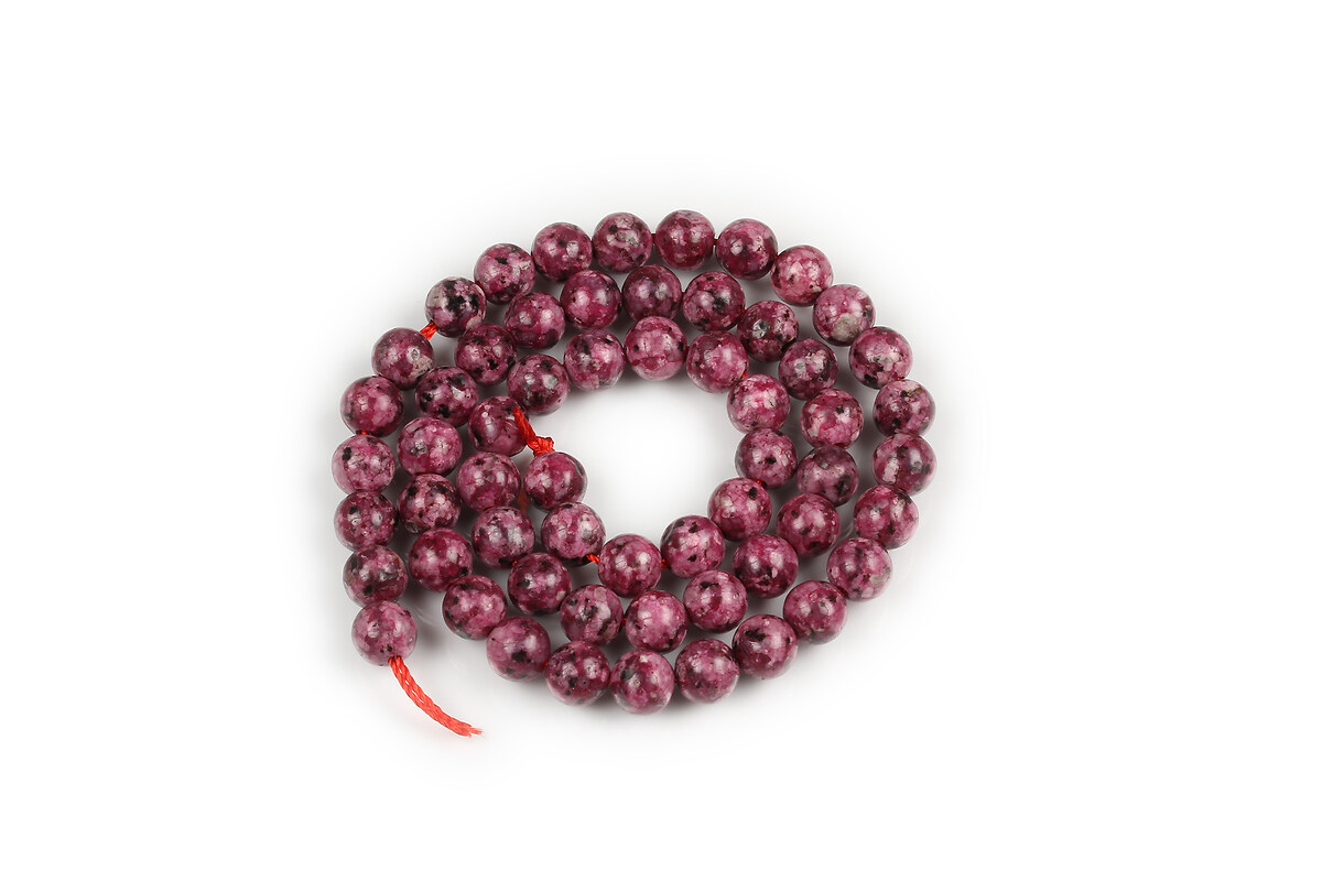 Margele Sesame Jasper visiniu sfere 6mm (sirag)