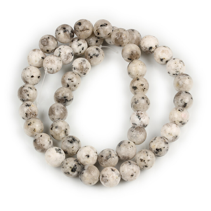 Margele Sesame Jasper gri sfere 8mm (sirag)