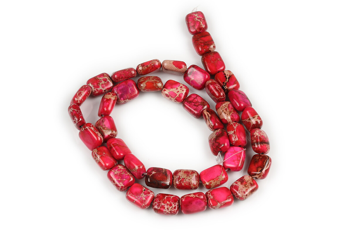 Margele regalite de sinteza (Imperial Jasper) roz aprins pernute 10-11x8-9mm (sirag)