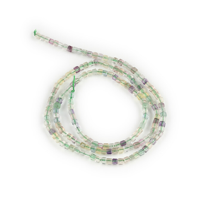 Margele fluorit cub fatetat 2-2,5x2-2,5mm (sirag)