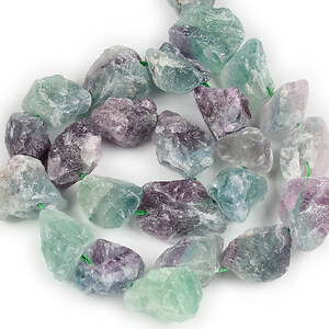 Margele fluorit naturale raw (rough) nuggets 15-20x14-18mm (sirag)