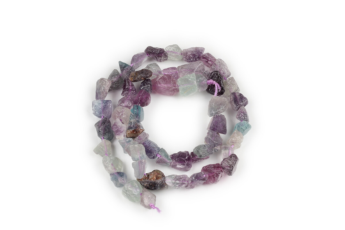 Margele fluorit naturale raw (rough) nuggets 7-12x4-10mm (sirag)